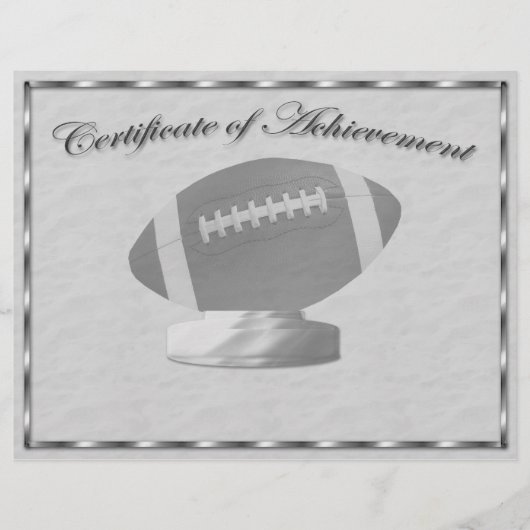 Silver Football Certificate of Achievement Flyer (Vorne)