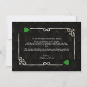 Silver Forest Green Casino Vegas Poker Hochzeit Dankeskarte (Rückseite)