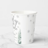 Silver Forest Winter Babydusche Papier Cup Pappbecher (Links)