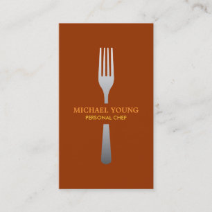 SILVER FORK AUF DUNKORANGE VISITENKARTE