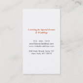 SILVER FORK AUF DUNKORANGE VISITENKARTE (Rückseite)