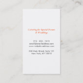 SILVER FORK AUF ORANGE VISITENKARTE (Rückseite)