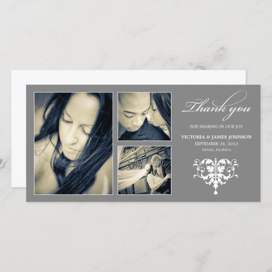 SILVER FORMAL COLLAGE | DANKE, DASS DU KARTE (Vorne/Hinten)