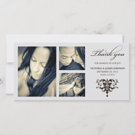 SILVER FORMAL COLLAGE | DANKE, DASS DU KARTE (Vorderseite)