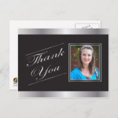 Silver Formal danke Ihnen Postcard Postkarte (Vorne/Hinten)