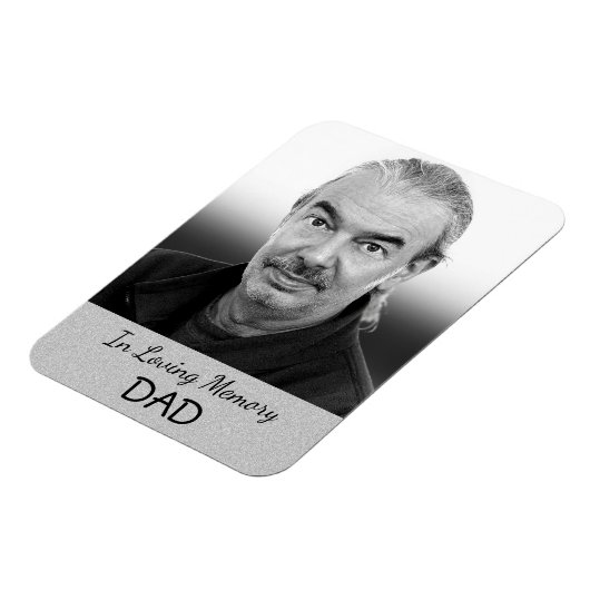 Silver Foto Magnet für Vater oder Großvater (Linke Seite)