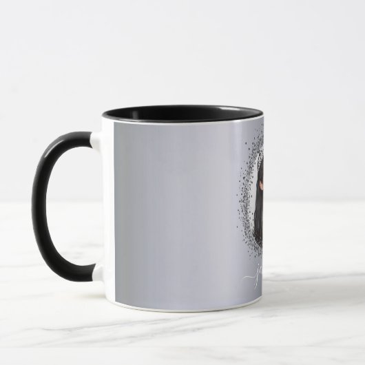 Silver Foto Namensskript glamourös Tasse (Links)