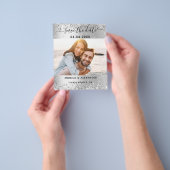 Silver Foto qr Code Hochzeit Speichern Sie das Dat Flyer (Gruppe)