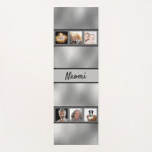 Silver Foto Sortiername elegantes Skript Yogamatte (Vorderseite)