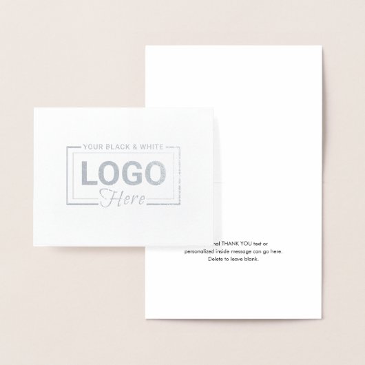 Silver-Fover für Firmenlogo - Vielen Dank. Folienkarte (Anzeige)