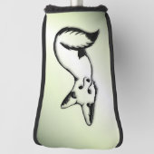 Silver Fox auf Grün Golf Headcover (Rotieren 90)