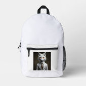 Silver Fox Backpack Bedruckter Rucksack (Vorderseite)