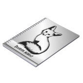 Silver Fox Benutzerdefinierter Text Notizblock (Linke Seite)