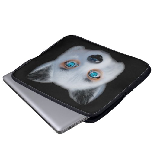 Silver Fox Blue Eye Klassiker Autoaufkleber Laptopschutzhülle (Vorne Knopf)