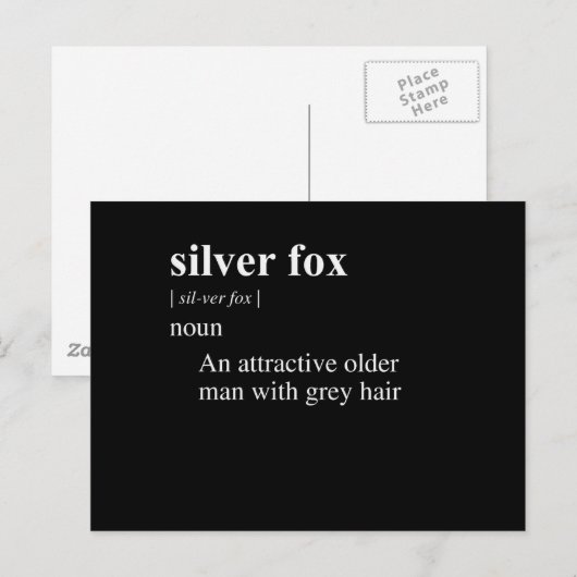 SILVER FOX DEFINITION POSTKARTE (Vorne/Hinten)