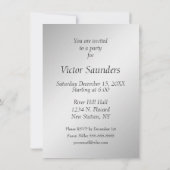 Silver Fox Geburtstagsparty Einladung (Rückseite)