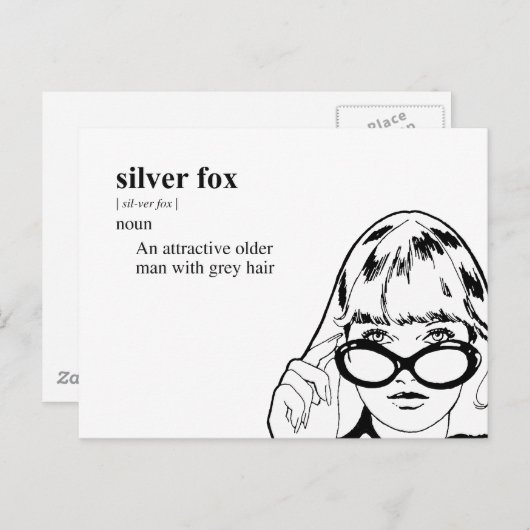 SILVER FOX POSTKARTE (Vorne/Hinten)