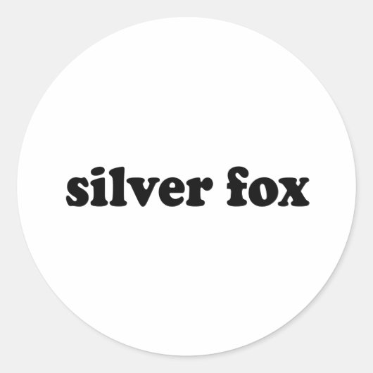 SILVER FOX RUNDER AUFKLEBER (Vorderseite)