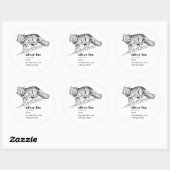 SILVER FOX RUNDER AUFKLEBER (Blatt)