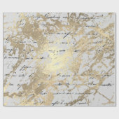 Silver Foxier Gold Script Shiny Metallic Black Geschenkpapier (Flach)