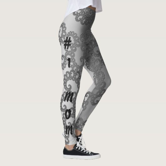 Silver Fraktal Art #1 Mama Leggings (Rechts)