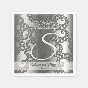 Silver Fraktal Jubiläum Serviette