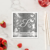 Silver Fraktal Wedkin Napkin Serviette (Beispiel)