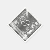 Silver Fraktal Wedkin Napkin Serviette (Ecke)