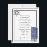 Silver Frame Bar Mitzvah Einladung<br><div class="desc">Stilvolle Bar Mitzvah Einladung mit Star of David und shawl in Silber Rahmen. Einfach mit den Details Ihres Events anpassen. Auswahl verschiedener Papierbearbeitung.</div>