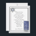 Silver Frame Bar Mitzvah Einladung<br><div class="desc">Stilvolle Bar Mitzvah Einladung mit Star of David und shawl in Silber Rahmen. Einfach mit den Details Ihres Events anpassen. Auswahl verschiedener Papierbearbeitung.</div>