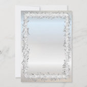 Silver Frame Eiffel Tower Silver Quinceanera Einladung (Rückseite)