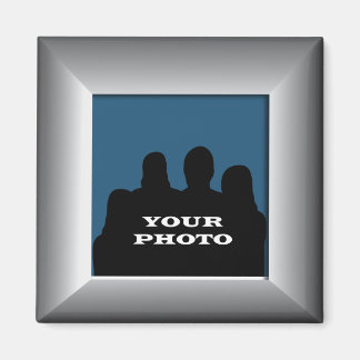 Silver Frame Foto Magnet Vorlage