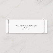 Silver Frame Hochzeit rsvp Online Mini-Karte Mini Visitenkarte (Rückseite)