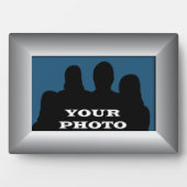 Silver Frame Ihr Foto 5 x 7 Horizontal Fotoplatte (Vorderseite)