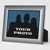 Silver Frame Ihr Foto 8 x 10 Horizontal Plaque 2 Fotoplatte (Seite)