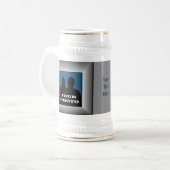 Silver Frame Ihrer Foto Stein-Tasse Bierglas (Vorderseite Links)