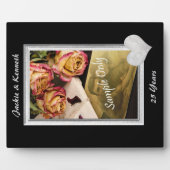 Silver Frame Wedding Jubiläumsvorlage Fotoplatte (Vorderseite)