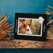 Silver Frame Wedding Jubiläumsvorlage Fotoplatte (Seite)