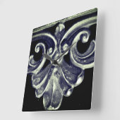 Silver French Frame Quadratische Wanduhr (Winkel)