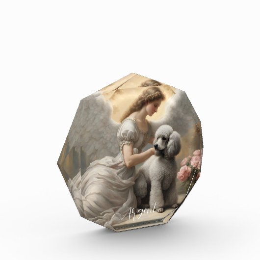 Silver French Poodle Forever Memorial Fotoblock (Links)