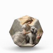 Silver French Poodle Forever Memorial Fotoblock (Vorderseite)