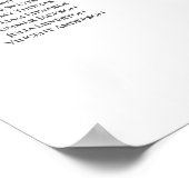 Silver Frills 21 Table Wedding Seating Chart White Poster (Ecke)