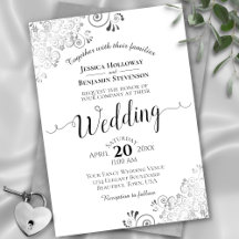 Silver Frills Elegant Black & White Wedding