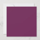 Silver Frills Elegante Cassis & Gray Square Weddin Einladung (Rückseite)
