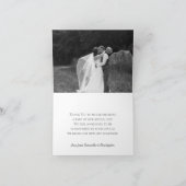 Silver Frills Elegantes White Lavender Wedding Fot Dankeskarte (Innenseite)