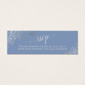 Silver Frills Light Blue Wedding RSVP Online Card (Vorderseite)