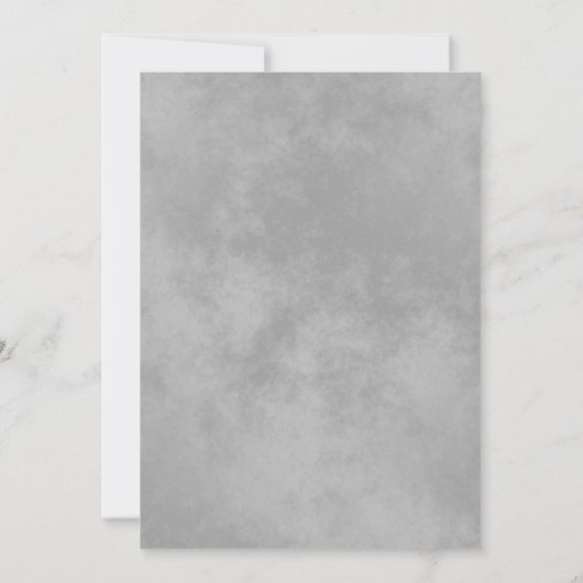 Silver Frills on Black Elegant Wedding Empfang Einladung (Rückseite)