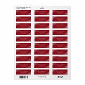 Silver Frills Romantic Red Wedding Rücksendeadress (Vorne)