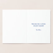 Silver Frohe Weihnachten glücklich Neujahr Geometr Folienkarte (Innenseite)