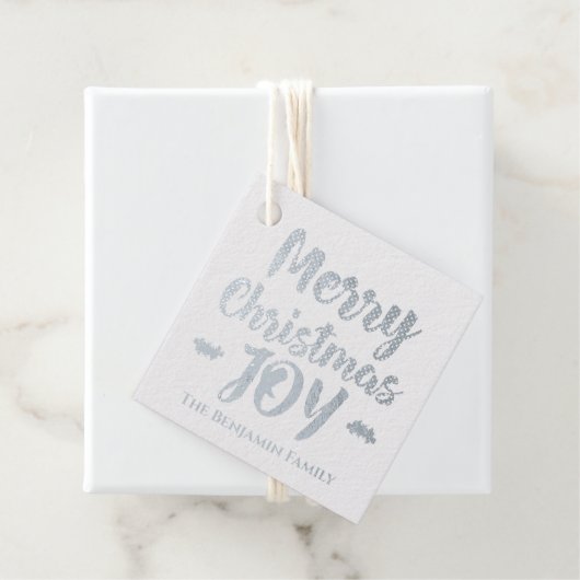 Silver Frohe Weihnachten Joy Holidays Personalize Geschenkanhänger (Mit Box)